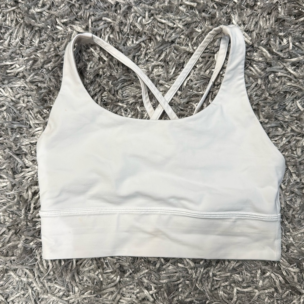 Lululemon Sports Bra Energy Longline White Size 6